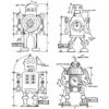 Stampers Anonymous - Tim Holtz - Cling Mounted Rubber Stamp Set - Robots Blueprint