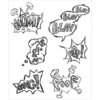 Stampers Anonymous - Tim Holtz - Cling Mounted Rubber Stamp Set - Crazy Thoughts