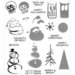 Stampers Anonymous - Christmas - Tim Holtz - Cling Mounted Rubber Stamp Set - Mini Halftones