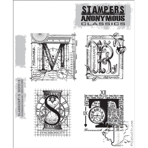Stampers Anonymous - Cling Mounted Rubber Stamp Set - Classics 15