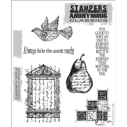 Stampers Anonymous - Cling Mounted Rubber Stamp Set - Classics 16