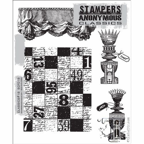 Stampers Anonymous - Cling Mounted Rubber Stamp Set - Classics 18