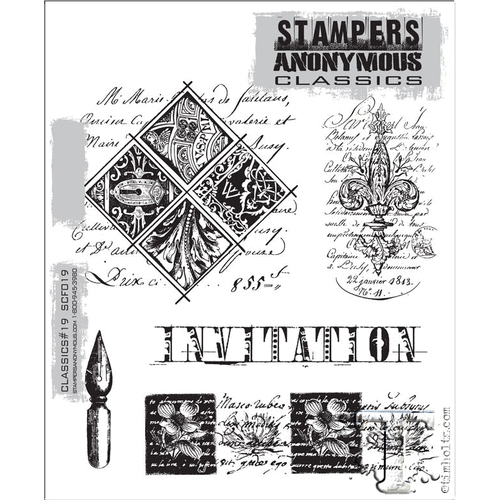 Stampers Anonymous - Cling Mounted Rubber Stamp Set - Classics 19