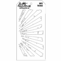 Stampers Anonymous - Tim Holtz - Layering Stencil - Rays