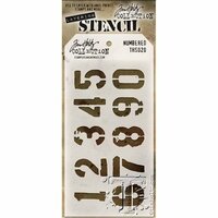 Stampers Anonymous - Tim Holtz - Layering Stencil - Numbered
