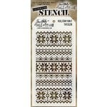 Stampers Anonymous - Tim Holtz - Layering Stencil - Holiday Knit