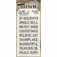 Stampers Anonymous - Tim Holtz - Layering Stencil - Christmas