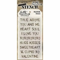 Stampers Anonymous - Tim Holtz - Layering Stencil - Valentine