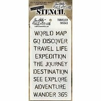 Stampers Anonymous - Tim Holtz - Layering Stencil - Traveler