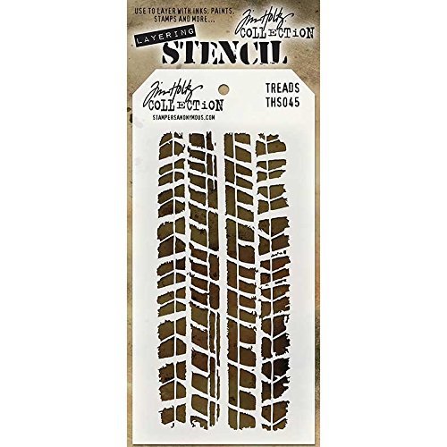 Stampers Anonymous - Tim Holtz - Layering Stencil - Treads