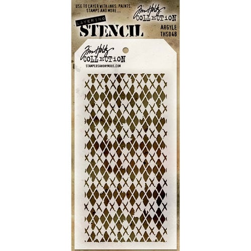 Stampers Anonymous - Tim Holtz - Layering Stencil - Argyle