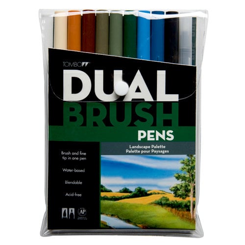 Tombow - Dual Brush Pen - 10 Color Set - Landscape