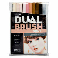 Tombow - Dual Brush Pen - 10 Color Set - Portrait