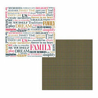 Teresa Collins - Family Matters Collection -  8 x 8 Double Sided Paper - Family Life, CLEARANCE