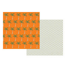 Teresa Collins - Boardwalk Collection - 12x12 Double Sided Paper - Palm Trees, CLEARANCE