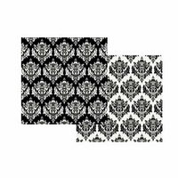 Teresa Collins - Damask Collection - 12x12 Double Sided Paper - Damask Stationery