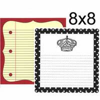Teresa Collins - Journal It Collection - 8 x 8 Double Sided Paper - Crown Notes