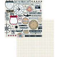 Teresa Collins - Travelogue - 12x12 Double Sided Paper - Are We There Yet?