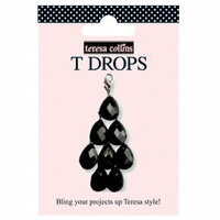 Teresa Collins - T Drops - Hanging Crystals - Bling - Onyx Black