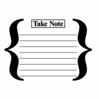 Teresa Collins - Cling Mounted Rubber Stamps - Take Note, CLEARANCE