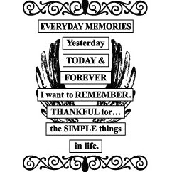 Teresa Collins - Cling Mounted Rubber Stamps - Everyday Memories, CLEARANCE