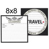 Teresa Collins - Travelogue Collection - 8 x 8 Double Sided Paper - Itinerary