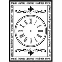 Teresa Collins - Cling Mounted Rubber Stamps - Clock, CLEARANCE