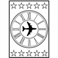 Teresa Collins - Cling Mounted Rubber Stamps - Plane, CLEARANCE
