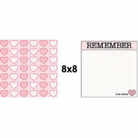 Teresa Collins - Crush Collection - Valentines - 8 x 8 Double Sided Paper - Tickled Pink, CLEARANCE