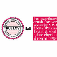 Teresa Collins - Crush Collection - Valentines - 8 x 8 Double Sided Paper - True Love, CLEARANCE
