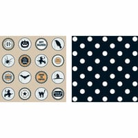 Teresa Collins - Spooktacular Halloween Collection - 12 x 12 Double Sided Paper - Halloween Circle Tags, CLEARANCE