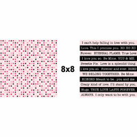 Teresa Collins - Crush Collection - Valentines - 8 x 8 Double Sided Paper - Love Dots, CLEARANCE