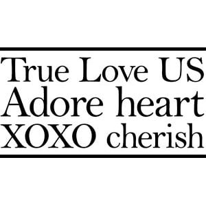 Teresa Collins - Crush Collection - Valentines - Rubber Stamp - Love Words, CLEARANCE