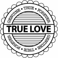 Teresa Collins - Crush Collection - Valentines - Rubber Stamp - True Love, CLEARANCE