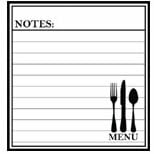 Teresa Collins - Cling Mounted Rubber Stamp - Menu Notes, CLEARANCE