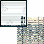 Teresa Collins - Haute Cuisine Collection - 12 x 12 Double Sided Paper - Menu Planner