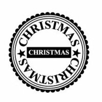 Teresa Collins - Tis the Season Christmas Collection - Rubber Stamps - Christmas Circle, CLEARANCE