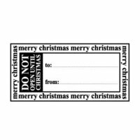 Teresa Collins - Tis the Season Christmas Collection - Rubber Stamps - Gift Tag, CLEARANCE