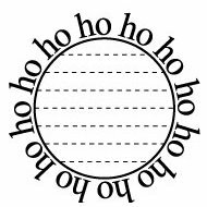 Teresa Collins - Tis the Season Christmas Collection - Rubber Stamps - Ho Ho Ho Circle, CLEARANCE