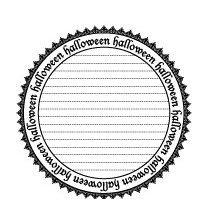 Teresa Collins - Spooktacular Halloween Collection - Rubber Stamps - Halloween Circle, CLEARANCE