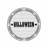 Teresa Collins - Spooktacular Halloween Collection - Rubber Stamps - Journal Circle, CLEARANCE