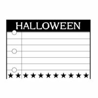 Teresa Collins - Spooktacular Halloween Collection - Rubber Stamps - Halloween Notebook, CLEARANCE