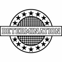 Teresa Collins - Sports Edition Collection - Cling Mounted Rubber Stamp - Determination, CLEARANCE