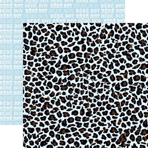 Teresa Collins - Chic Bebe Boy Collection - 12 x 12 Double Sided Paper - Leopard, CLEARANCE