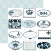 Teresa Collins - Chic Bebe Boy Collection - 12 x 12 Double Sided Paper - Mini Tags, CLEARANCE