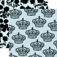 Teresa Collins - Chic Bebe Boy Collection - 12 x 12 Double Sided Paper - Royalty, CLEARANCE