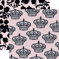 Teresa Collins - Chic Bebe Girl Collection - 12 x 12 Double Sided Paper - Royalty, CLEARANCE
