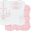 Bind It All - Teresa Collins - Chic Bebe Girl Collection - 2 Piece 9 x 9 Bracket Shape Covers - Patterned, CLEARANCE