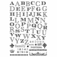 Teresa Collins - Blingage Collection - Clear Acrylic Stamps - Alphabet