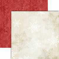 Teresa Collins - Christmas Cottage Collection - 12 x 12 Double Sided Paper - Snowflakes